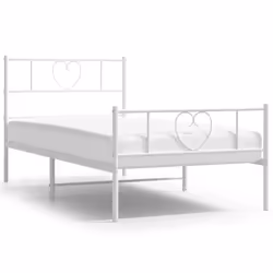 Giroletto con Testiera e Pediera Metallo Bianco 80x200 cmcod mxl 125229 - Vista aggiuntiva 2