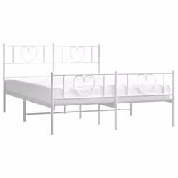 Giroletto con Testiera e Pediera Metallo Bianco 150x200 cmcod mxl 101283 - Vista aggiuntiva 3