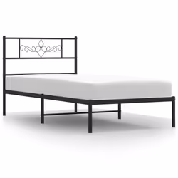 Giroletto con Testiera in Metallo Nero 75x190 cmcod mxl 102806 - Vista aggiuntiva 2