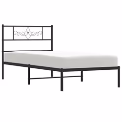Giroletto con Testiera in Metallo Nero 75x190 cmcod mxl 102806 - Vista aggiuntiva 3