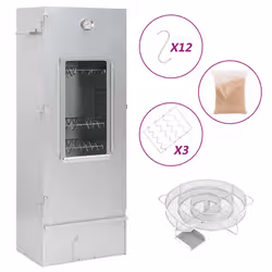 VidaXL 3200750 affumicatore Acciaio Cippato - Vista aggiuntiva 4