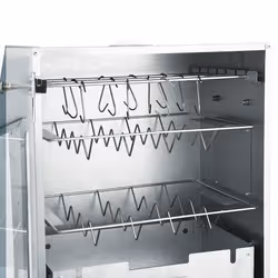 VidaXL 3200751 affumicatore Acciaio galvanizzato, Vetro Cippato - Vista aggiuntiva 6