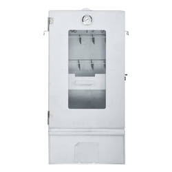 VidaXL 3200755 affumicatore Acciaio galvanizzato, Vetro Cippato