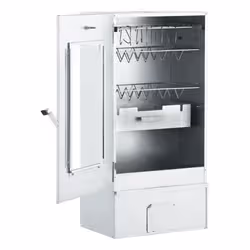 VidaXL 3200755 affumicatore Acciaio galvanizzato, Vetro Cippato - Vista aggiuntiva 5