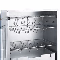 VidaXL 3200755 affumicatore Acciaio galvanizzato, Vetro Cippato - Vista aggiuntiva 6