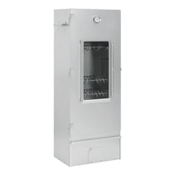VidaXL 3200766 affumicatore Acciaio galvanizzato, Vetro Cippato