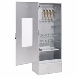 VidaXL 3200766 affumicatore Acciaio galvanizzato, Vetro Cippato - Vista aggiuntiva 4