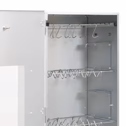 VidaXL 3200766 affumicatore Acciaio galvanizzato, Vetro Cippato - Vista aggiuntiva 6