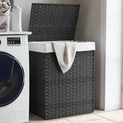 Vidaxl - Cesto Portabiancheria Coperchio Grigio 46x33x60 cm Polyrattan