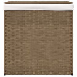 Cesto Portabiancheria con 2 Sezioni 53x35x57 cm Polyrattancod mxl 133375 - Vista aggiuntiva 3