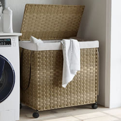 Vidaxl - Cesto Portabiancheria con Ruote 60x35x60,5 cm Rattan 61070