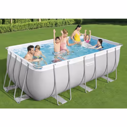 Vi divertirete un mondo con la famiglia e gli amici in questo set piscina Power Steel della Bestway, che è di notevoli dimens ...