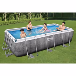 Divertitevi un mondo con la famiglia e gli amici con questo set da piscina Power Steel della Bestway. La forma rettangolare o ...