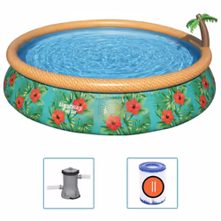Bestway Set Piscina Gonfiabile Palme Paradisiache Fast Set 457x84 cmcod mxl 69865 - Vista aggiuntiva 2