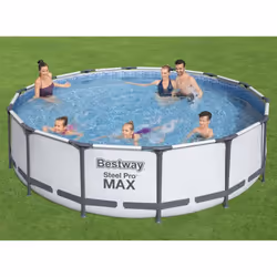 Potete divertirvi un mondo insieme alla famiglia e agli amici in questo set da piscina Steel Pro MAX della Bestway. La forma ...
