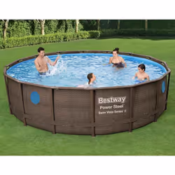 Vi divertirete un mondo insieme alla vostra famiglia e ai vostri amici in questo set piscina Power Steel della Bestway. La fo ...