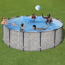 Divertitevi un mondo insieme alla famiglia e agli amici con questa piscina Power Steel della Bestway. La forma rotonda offre ...