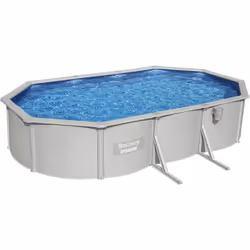Questa piscina fuoriterra Hydrium della Bestway vi offrirà anni di divertimento con gli amici o con la famiglia nel vostro gi ...