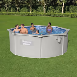 Questo telaio per la piscina fuori terra Hydrium della Bestway vi offrirà anni di divertimento con gli amici o con la famigli ...