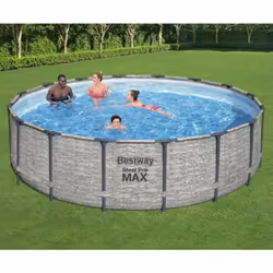 Divertitevi un mondo insieme alla famiglia e agli amici con questa piscina Power Steel della Bestway. La forma rotonda offre ...
