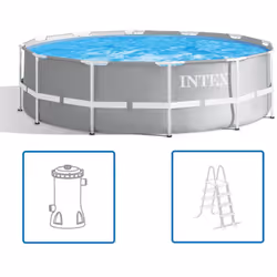 Divertitevi un mondo nel vostro giardino insieme alla famiglia e agli amici in questo set piscina Prism Frame 26716GN della I ...