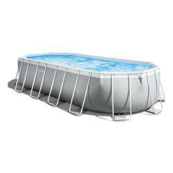 Intex 26798GN piscina fuori terra Piscina con bordi Piscina ovale 18202 L Blu, Grigio
