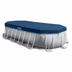 Intex 26798GN piscina fuori terra Piscina con bordi Piscina ovale 18202 L Blu, Grigio