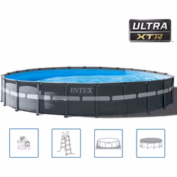 Divertitevi un mondo nel vostro giardino con la famiglia e gli amici in questa piscina Ultra XTR Frame 26340GN della Intex. R ...