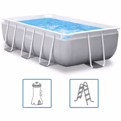 Divertitevi un mondo nel vostro giardino con la famiglia e gli amici in questa piscina Prism Frame della Intex. La piscina pu ...