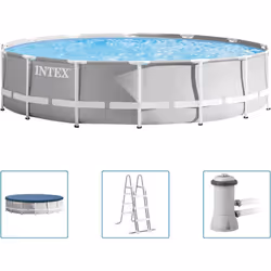 Divertitevi un mondo nel vostro giardino con questo set da piscina Intex Prism Frame! Ogni rivestimento Intex Frame Pool è co ...