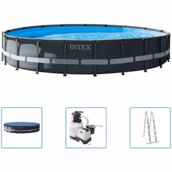 Divertitevi un mondo nel vostro giardino con la famiglia e gli amici in questa piscina Ultra XTR Frame della Intex. Questa pi ...