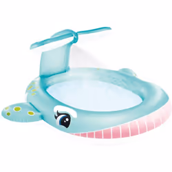 Passate un momento magico con questa mistica piscina a spruzzo a balena della Intex! È un'ottimo rifugio proprio nei vostri c ...