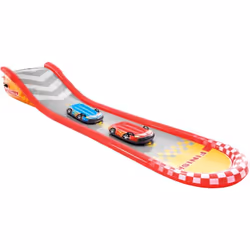 Godetevi un mondo di divertimento in acqua con lo scivolo divertente da corsa della Intex! Con questo scivolo d'acqua, voi e ...