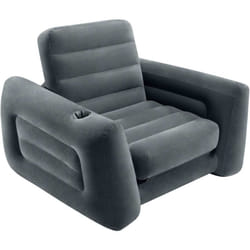 Sedia Estraibile 117x224x66 cm Grigio Scuro Intex