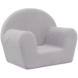 Divano per Bambini Grigio Chiaro in Morbido Peluche vidaXL