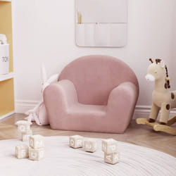Divano per Bambini Rosa in Morbido Peluche Vidaxl 82779