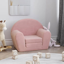 Vidaxl - Divano Letto per Bambini Rosa in Morbido Peluche
