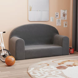 Vidaxl - Divano per Bambini a 2 Posti Antracite in Morbido Peluche
