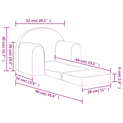 VidaXL 357017 divano per bambini Grigio chiaro - Vista aggiuntiva 8