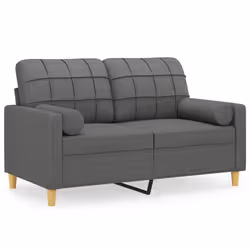 Divano a 2 Posti con Cuscini Grigio Scuro 120 cm in Tessutocod mxl 94989 - Vista aggiuntiva 2