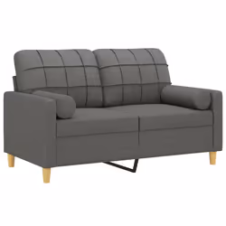 Divano a 2 Posti con Cuscini Grigio Scuro 120 cm in Tessutocod mxl 94989 - Vista aggiuntiva 3