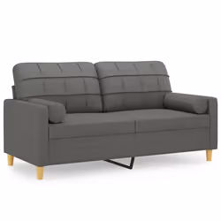 Divano a 2 Posti con Cuscini Grigio Scuro 140 cm in Tessutocod mxl 70982 - Vista aggiuntiva 2