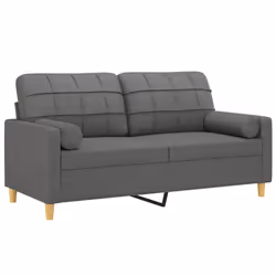 Divano a 2 Posti con Cuscini Grigio Scuro 140 cm in Tessutocod mxl 70982 - Vista aggiuntiva 3
