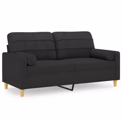 vidaXL Divano a 2 Posti con Cuscini Tortora 140 cm in Tessuto - Vista aggiuntiva 2