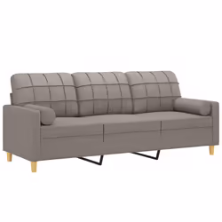 Divano a 3 Posti con Cuscini Tortora 180 cm in Tessutocod mxl 70948 - Vista aggiuntiva 3