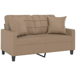 Vidaxl - Divano a 2 Posti con Cuscini Cappuccino 120 cm in Similpelle