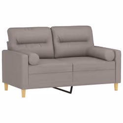 Divano a 2 Posti con Cuscini Tortora 120 cm in Tessutocod mxl 118909 - Vista aggiuntiva 3