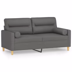Divano a 2 Posti con Cuscini Grigio Scuro 140 cm in Tessutocod mxl 126904 - Vista aggiuntiva 2