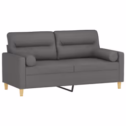 Divano a 2 Posti con Cuscini Grigio Scuro 140 cm in Tessutocod mxl 126904 - Vista aggiuntiva 3