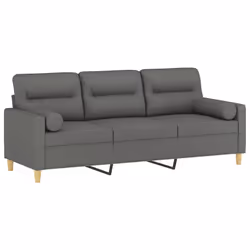 Divano a 3 Posti con Cuscini Grigio Scuro 180 cm in Tessutocod mxl 78919 - Vista aggiuntiva 3